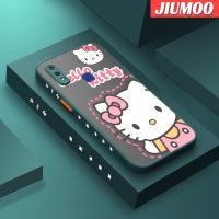 JIUMOO เคส Z3i สำหรับ VIVO V11i Z3มาพร้อมกับลายแมวน่ารักใหม่แผ่นหลังฝ้ากรอบซิลิโคนปลอกโปร่งใสกันกระแทกเคสมือถือรวมฝาครอบป้องกันเลนส์กล้องถ่ายรูปทั้งหมด