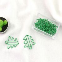 TUTU Free shipping office accessories green metal christmas tree paper clip bookmark book mark cute paper clip H0148