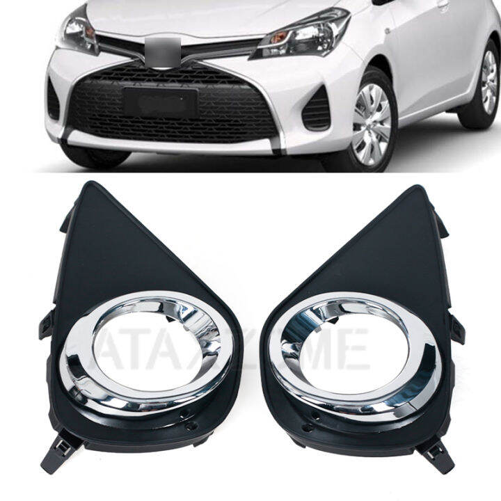 chrome-fog-light-สำหรับ-toyota-yaris-2015-2016-2017-foglight-grille-grill-bezel-shade-กันชนหน้าขับรถ-light