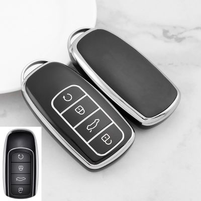 เคสหุ้มกุญแจรถ TPU แบบนิ่มสำหรับ Chery Tiggo 3 5X 4 8 Glx 7 2019 2020รีโมทรถยนต์อัจฉริยะเคสพวงกุญแจตัวป้องกันที่ยึด