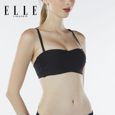 ELLE Lingerie Moulded Bra ยกทรงเกาะอก 1/2คัพ เต้าเรียบเสริมฟองน้ำถอดสายบ่าได้ - LB8534