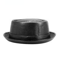 แฟชั่นใหม่ผู้ชายคาเปลโลในหนัง Nera Cappello Fedora Maschile Retro Donna Autunno Marca Cappellini Porkpie Cappelli Jazz