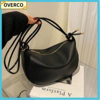 OVERCO หนังพียู กระเป๋าสะพายไหล่แบบสั้น สีทึบทึบ จุได้มาก กระเป๋า Crossbody มีสไตล์ กระเป๋าถือแบบถือ การเดินทางการเดินทาง