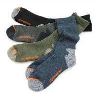 1 Pair Merino Wool Socks Hiking For Men Terry Crew Cushion Socks Winter Keep Warm Athletics Breathable Socks For Male 40-45