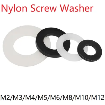 50pcs Nylon Screw Washer M3 M4 M5 M6 M8 M10 M12 Plastic Seals Spacer Plated Flat Insulation Plain Round O Ring Gasket
