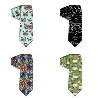 Funny Neckties For men Cartoon Novelty Fashion Ties Flower Printed Neck ties Wedding Gift Party Accessories 5LD50