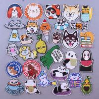 Cartoon Animal Patch Dog Cat Patches For Clothing Cute Unicorn Bear Patches On Clothes Kids Cloth Sticker Dinosaur Panda Stripes