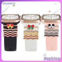 DOYOURS 5Pcs/Set เพชรประดับเพชร แหวนตกแต่งสายรัด สายรัดนาฬิกา เครื่องประดับอัญมณีอัญมณี การตกแต่งสร้อยข้อมือ ของใหม่ แฟชั่นสำหรับผู้หญิง เครื่องรางโลหะสวยงาม สำหรับ สาย Apple Watch สมาร์ทวอทช์