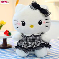 MSCOCO ตุ๊กตาหนานุ่ม Hello Kitty น่ารักตุ๊กตาหนานุ่มที่สมจริงตุ๊กตาสตัฟขนนุ่มสบายผิวสำหรับเด็กผู้หญิงคอลเลกชันตกแต่งของขวัญ