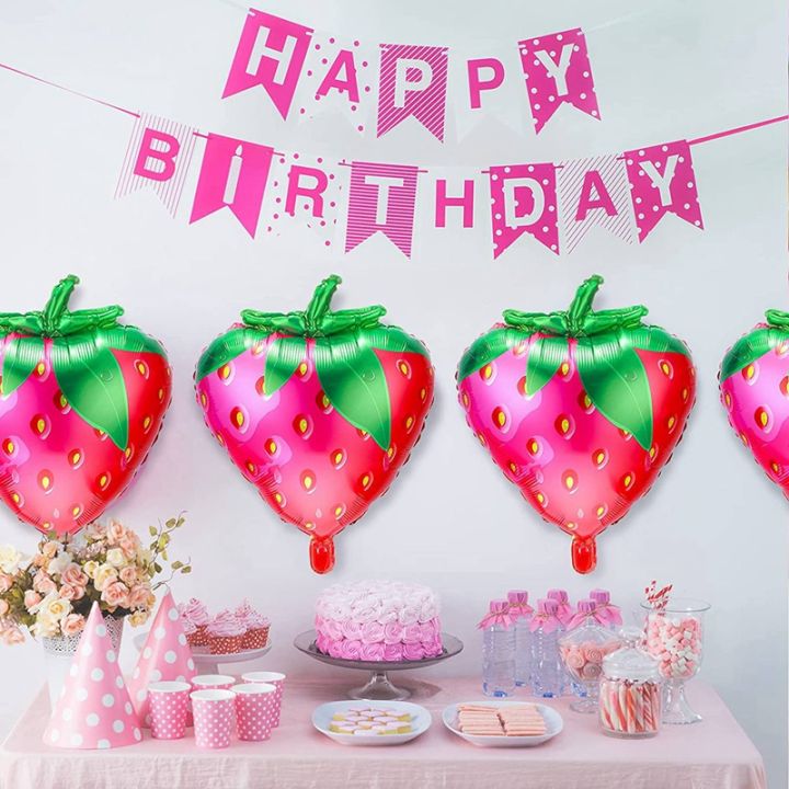 30pcs-strawberry-balloons-sweet-strawberry-foil-mylar-balloons-for-girls-strawberry-themed-birthday-party-decorations