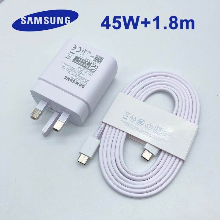 samsung-uk-charger-45w-super-fast-charge-1-8m-cable-for-galaxy-tab-s9-s8-s6-plus-s8-book3-book2-s23-s22-s21-s20-note20-ultra-5g