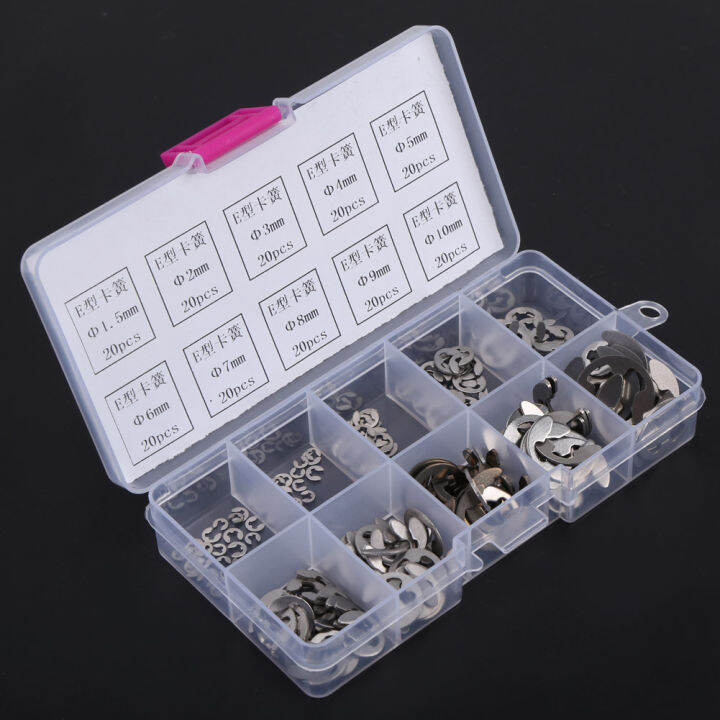 200pcs-e-clip-304-stainless-steel-e-ring-retaining-ring-assortment-kit-replacement-home-repair-shop-m1-5-m10