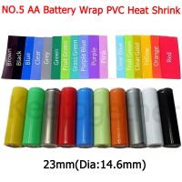 20pcs NO.5 AA Battery PVC Heat Shrink Tube  Precut  Insulated Film Wrap Protect Case Pack Wire Cable Sleeve Cable Management