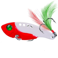 1PCS โลหะ VIB 11G5.5ซม. ตกปลา Lure การสั่นสะเทือนช้อนเหยื่อ Hard Feather Crankbait Wobbler Swimbait Cicada Vivid Tackle