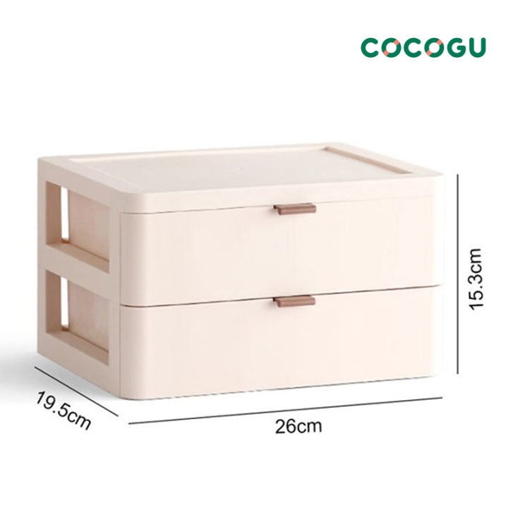 cocogu-ลิ้นชักเก็บของแบบตั้งโต๊ะ-2-ชั้น-3ชั้น-4ชั้น-คละสี