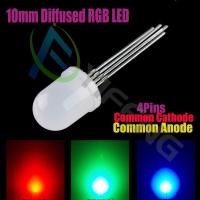 ชิ้นแคโทดสีทั่วไป RGB ไฟ Common Anode 10 10มม. LED = ไดโอดกระจายขั้วต่อไฟฟ้า