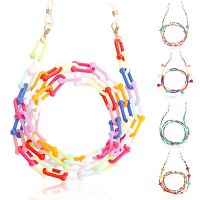 Versatile Stylish Colorful Bead Thread Tassel Glasses Chain Bohemian Retro Acrylic Readingglasses Eyewear Mask Strap Accessories