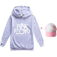 [ในสต็อก] สีชมพู FLOYD ผ้าฝ้าย + โพลีเอสเตอร์เสื้อสวมหัวสาวฤดูใบไม้ร่วงเสื้อผ้าเด็กชุดลำลองแขนยาวอะนิเมะเสื้อกันหนาวหมวกชายหญิง