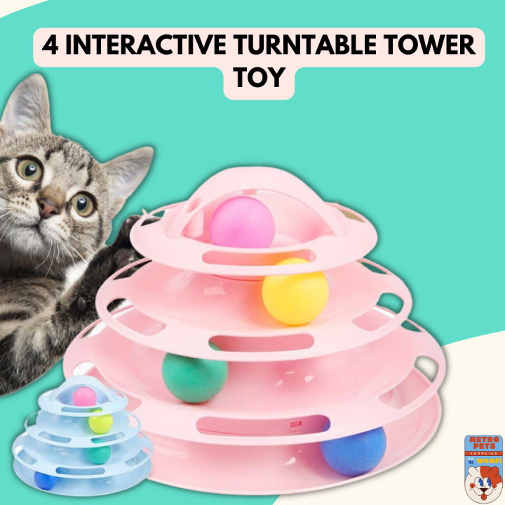 4 Tier Interactive Turntable Tower Cat Toy Lazada PH