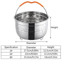 【LZ】❃  Inserir Steamer Cesta com Alça para Panela De Pressão de Aço inoxidável Escorredor de Transporte da gota