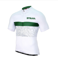 STRAVA Cycling Sleeve Short Sleeves Cycling Bike Jersey With Pocket leeve shirt Bike bib shorts 20D Gel pad Jersey Quick-Dryin