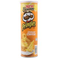 สินค้าเข้าใหม่ Premium ? Pringles Potato Crisps Cheesy Cheese Flavor 107g. พริงเกิลส์มันฝรั่งทอดกรอบรสชีสซี่ชีส 107กรัม?