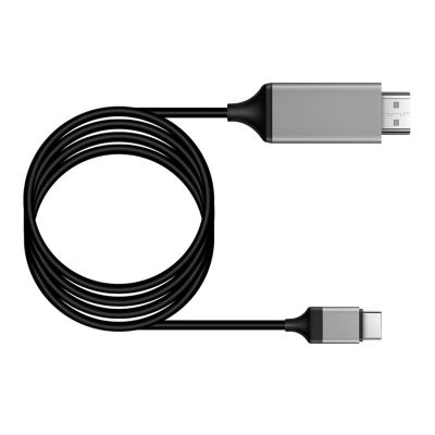 ۞⊙﹉ Type-C To HDMI-Compatible Adapter Cable 60Hz High-Definition Cable for Laptop Tablet Projection Same Screen Cable Black