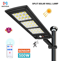 MIETUES Solar Street Lights Outdoor Wireless LED Motion Sensor Lights Dusk to Dawn with Remote Control Waterproof Split Solar Wall Lamp for Front Door