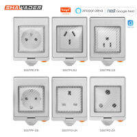 WiFi สมาร์ทซ็อกเก็ตผนังกลางแจ้งกันน้ำ Usukdefrauza Plug Outlet ไร้สาย APP เสียง Tuya รีโมทคอนล Home Automation