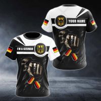 Germany Skull Graphic T-shirts Summer Casual Customized Streetwear Mens Daily Sportswear Tees Loose Oversized Short Sleeve Tops