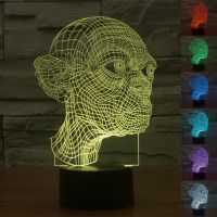 ✷ Gollum 3D Night Light 7 Colors The Lord of the Rings USB LED Table Lamp