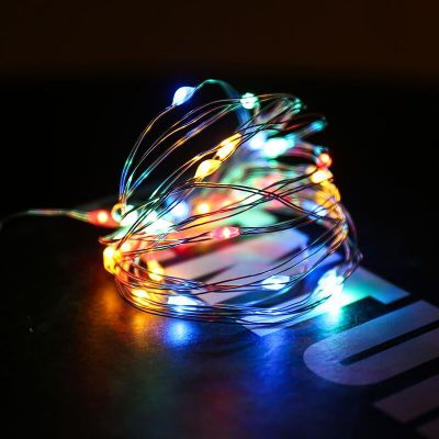 Multicolor LED Battery Powered String Lights 1M 2M 3M Waterproof Copper Wire Light for Christmas Garden Home Decoration