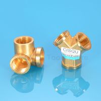 1pcs BSP 1/2" Female Thread Brass Y Type 3-way Connector Pneumatic Plumbing Pipe Fitting Water Fuel Gas Copper Adapter Valves