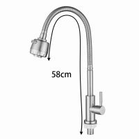 304 Stainless Steel Kitchen Sink Mixer 360 Degree Rotating Single Cold Water Kitchen Tap Single Hole Kitchen Faucet Bathroom Tap