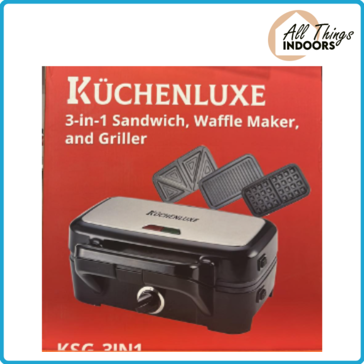 KUCHENLUXE 3in1 Sandwich, Waffle Maker, and Griller Lazada PH