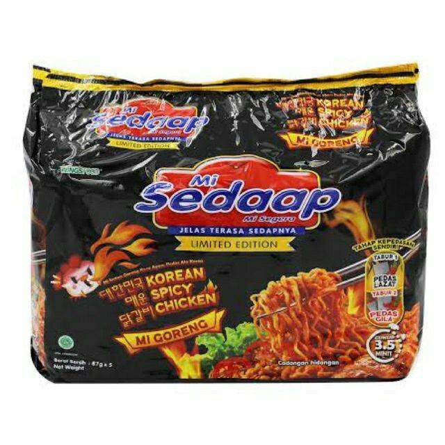 Black Mi Sedaap Korean Spicy Chicken Instant Noodles Lazada Ph