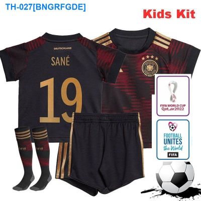 ✒✶ 2022 2023 German away Kids Kit football Jersey World Cup top football shirt with patch sock RUDIGER KIMMIC