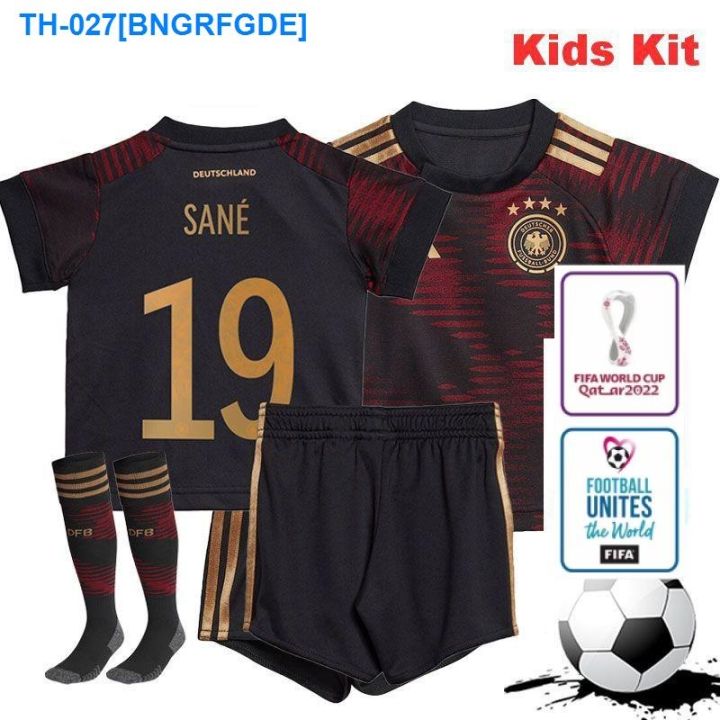 2022-2023-german-away-kids-kit-football-jersey-world-cup-top-football-shirt-with-patch-sock-rudiger-kimmic