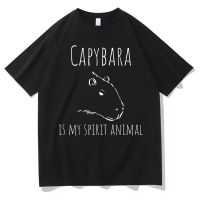 Capybara Is My Spirit Animal Capybaras Lover Print Tshirt Men Funny T Shirts Mens