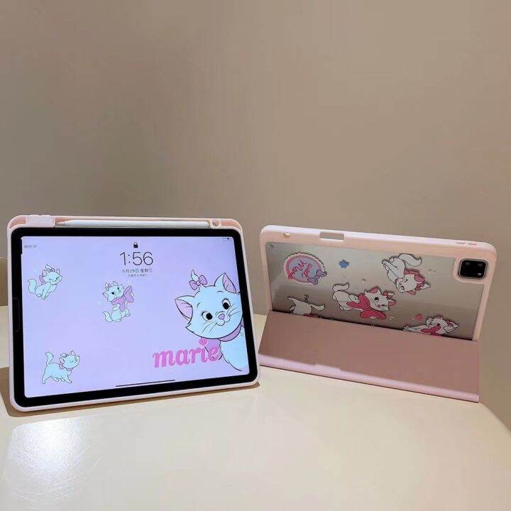 ส่งจากไท-แมว-marie-cute-เคส-ipad-10-2-gen10-9-8-2022-เคสไอแพด2021-air4-5-10-9-11pro-ไอแพด-ใส่ปากกาไดgen6