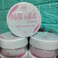 หัวเชื้อนมสด  เอ็มเอ็น มิลค์ ไวท์ ครีม   MN milk White Cream  ผลิตภัณฑ์บำรุงผิวกาย   ขนาด 100 กรัม