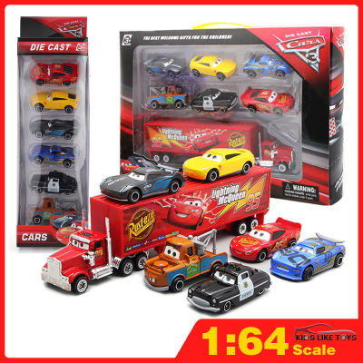 KLT 1:64 cars3 Lightning McQueen 7 In 1 diecast cars Alloy Car Model toy truck for kids toys for kids car toys for boys birthday present car set for k