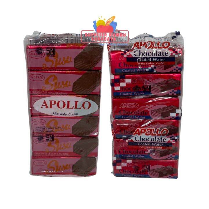Apollo Wafer Coklat Susu Milk Chocolate 144g isi 12 pcs | Lazada Indonesia