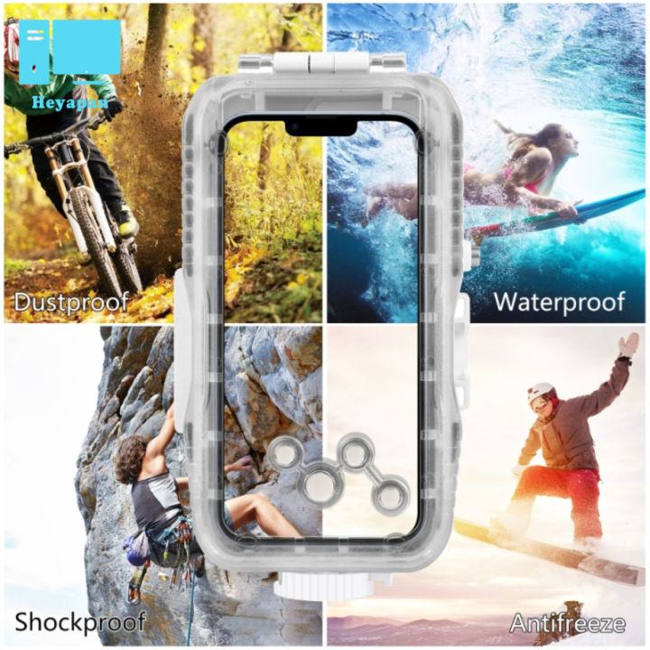 คลังสินค้าพร้อม-เคสโทรศัพท์กางเกงในดำน้ำใช้ได้กับ-iphone-14-13-pro-สัญญาณโทรศัพท์มือถือสูงสุดซองกันน้ำ40เมตร