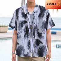 YOSEL เสื้อเชิ้ตลำลองแขนยาวผู้ชายบานเทรนด์เสื้อเชิตเวอร์ชั่นเกาหลีเสื้อลำลองหล่อเสื้อเชิ้ตลำลอง