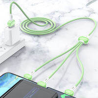 สายข้อมูลระบบชาร์จเร็วแบบ3-In-1 1.2M 8Pin สายชาร์จโทรศัพท์ไมโคร USB Type-C สำหรับ Apple