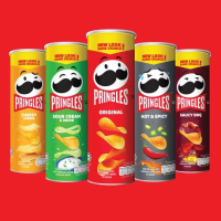 PRINGLES พริงเกิลส์ มันฝรั่งทอดกรอบ ขนาด 97-110 กรัม ขนมทานเล่น ของว่าง (เลือกรสได้) 13 รสชาติ