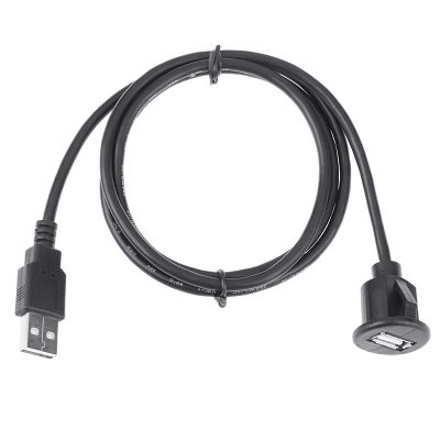 【hot】☸❣  1Pc 1M Car Dash Board Mount USB Male To Female Socket Extension Panel Cable
