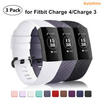 3Pcs สายนาฬิกาข้อมือสำหรับ Fitbit Charge/Fitbit Charge 3,ซิลิโคนนาฬิกากีฬาสายคล้องนาฬิกาข้อมือวัดอัตราการเต้นหัวใจสำหรับผู้หญิงผู้ชาย (ไม่มี Tracker)