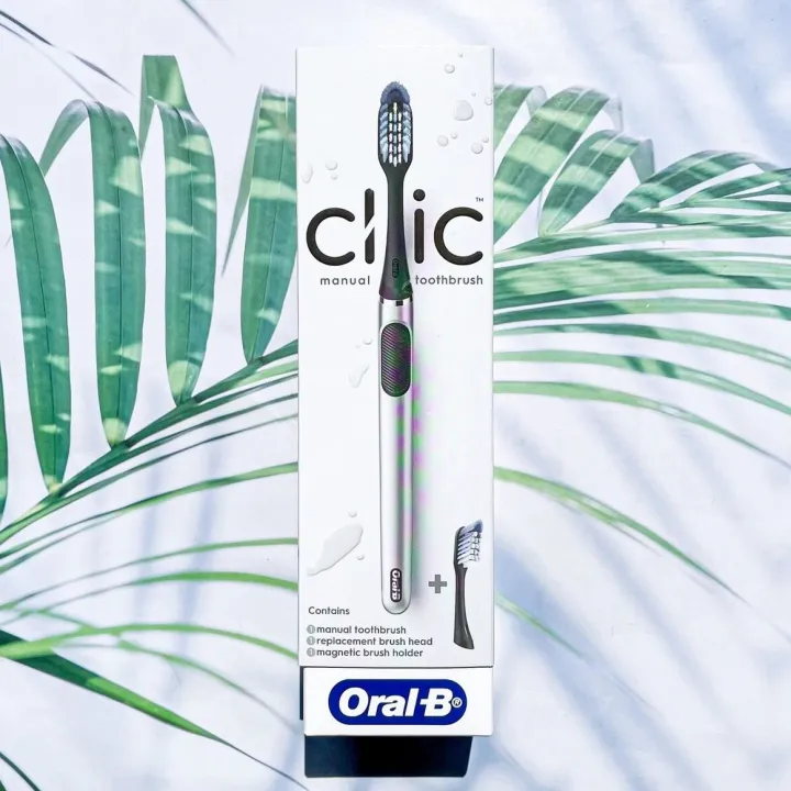 ออรัลบีแปรงสีฟัน สามารถเปลี่ยนหัวแปรงได้ Clic Manual Toothbrush (OralB